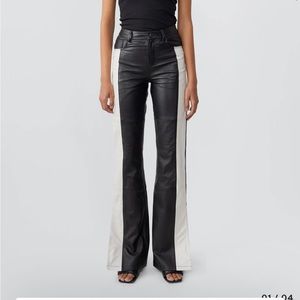 Deadwood leather two tone pants size 38